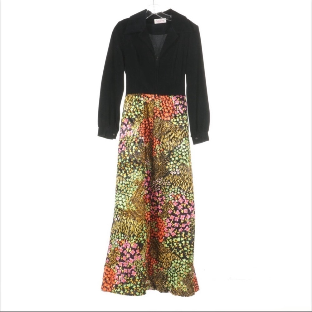 Evelyn Pearson Long Sleeve Maxi Dress